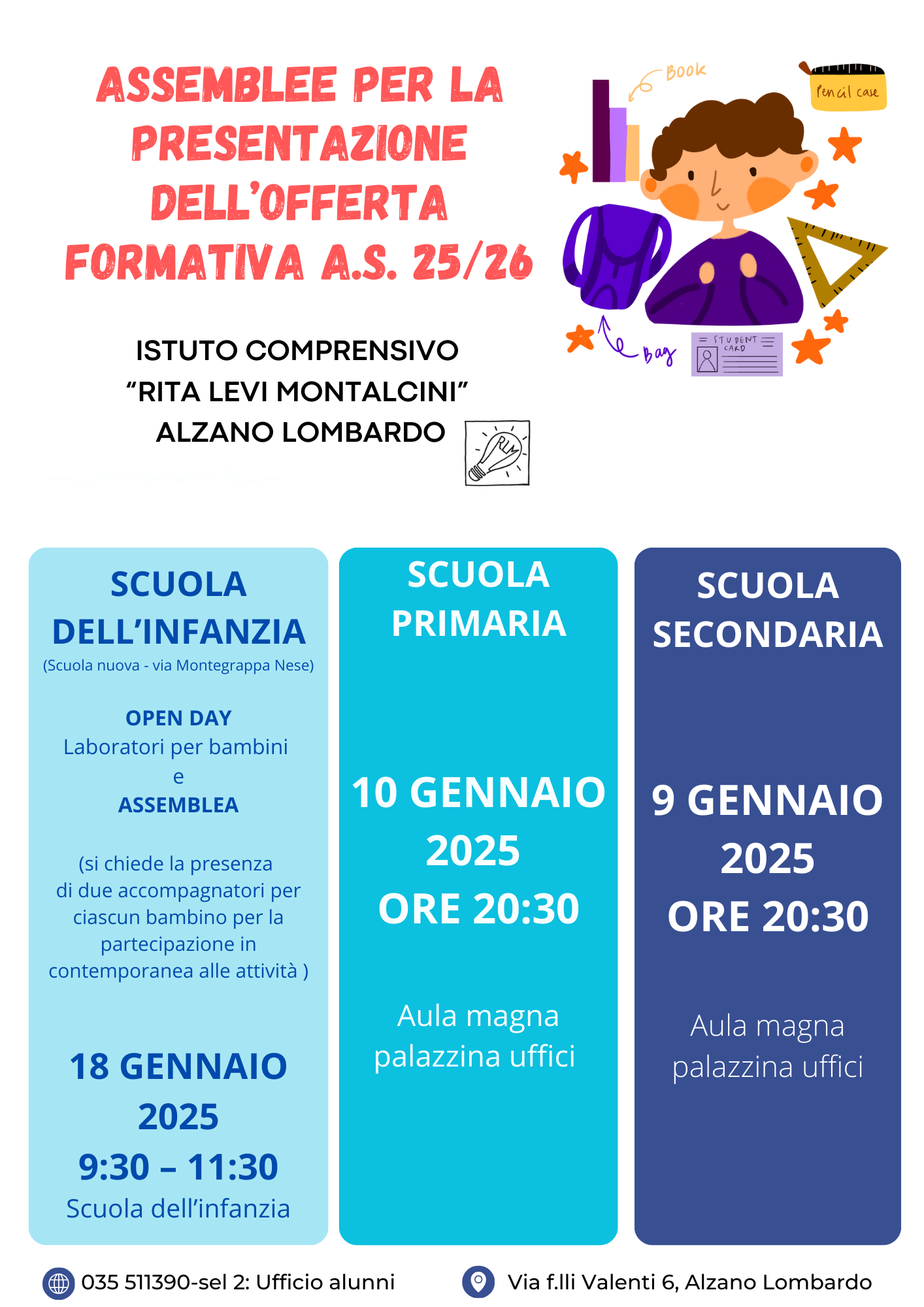 Assemblee di presentazione del pino dell'offerta formativa